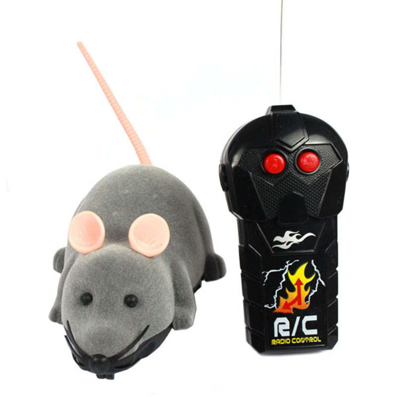 Scary Cute RC Remote Controller Simulation Plush Mouse Mice Kid Toy Gifts