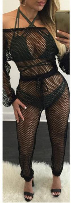 Online discount shop Australia - Elegant Rompers Women Jumpsuits Sexy Off The Shoulder One piece Outfits Sleeveless Beach Loose Bodycon Jumpsuit