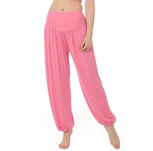 Online discount shop Australia - Cotton High Waist Stretch Women Harem Pants S port Pants Flare Pant Dance Club Boho Wide Leg Loose Long Trousers Bloomers Pants