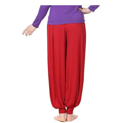 Online discount shop Australia - Cotton High Waist Stretch Women Harem Pants S port Pants Flare Pant Dance Club Boho Wide Leg Loose Long Trousers Bloomers Pants