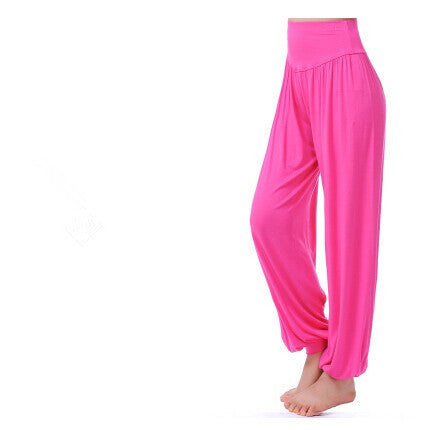 Online discount shop Australia - Cotton High Waist Stretch Women Harem Pants S port Pants Flare Pant Dance Club Boho Wide Leg Loose Long Trousers Bloomers Pants