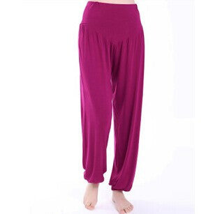 Online discount shop Australia - Cotton High Waist Stretch Women Harem Pants S port Pants Flare Pant Dance Club Boho Wide Leg Loose Long Trousers Bloomers Pants