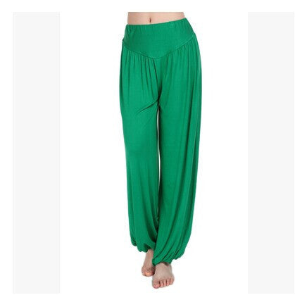 Online discount shop Australia - Cotton High Waist Stretch Women Harem Pants S port Pants Flare Pant Dance Club Boho Wide Leg Loose Long Trousers Bloomers Pants