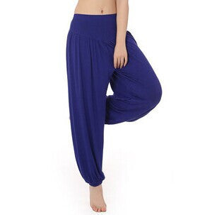 Online discount shop Australia - Cotton High Waist Stretch Women Harem Pants S port Pants Flare Pant Dance Club Boho Wide Leg Loose Long Trousers Bloomers Pants