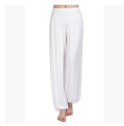 Online discount shop Australia - Cotton High Waist Stretch Women Harem Pants S port Pants Flare Pant Dance Club Boho Wide Leg Loose Long Trousers Bloomers Pants