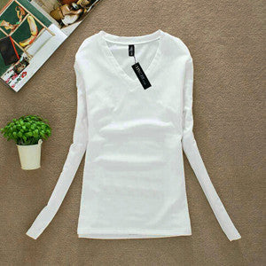 Women Fashion Clothing Tops Ladies Blouses Casual Long Sleeve Bottoming Shirts W00271