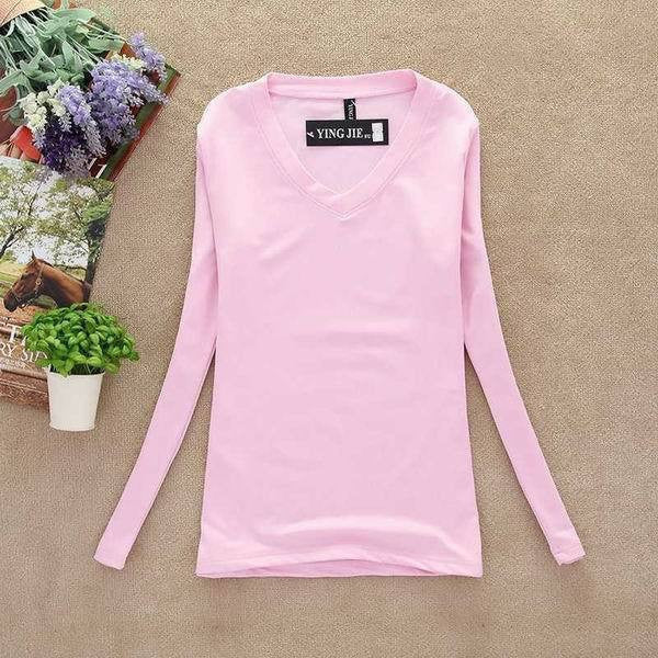 Women Fashion Clothing Tops Ladies Blouses Casual Long Sleeve Bottoming Shirts W00271