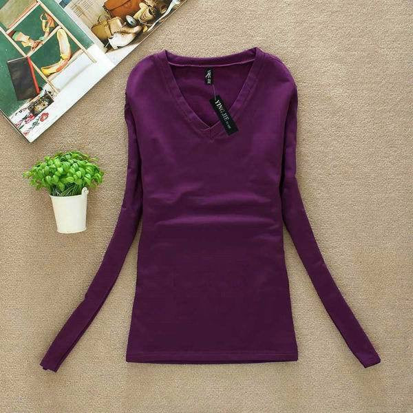 Women Fashion Clothing Tops Ladies Blouses Casual Long Sleeve Bottoming Shirts W00271