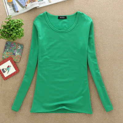 Women Fashion Clothing Tops Ladies Blouses Casual Long Sleeve Bottoming Shirts W00271