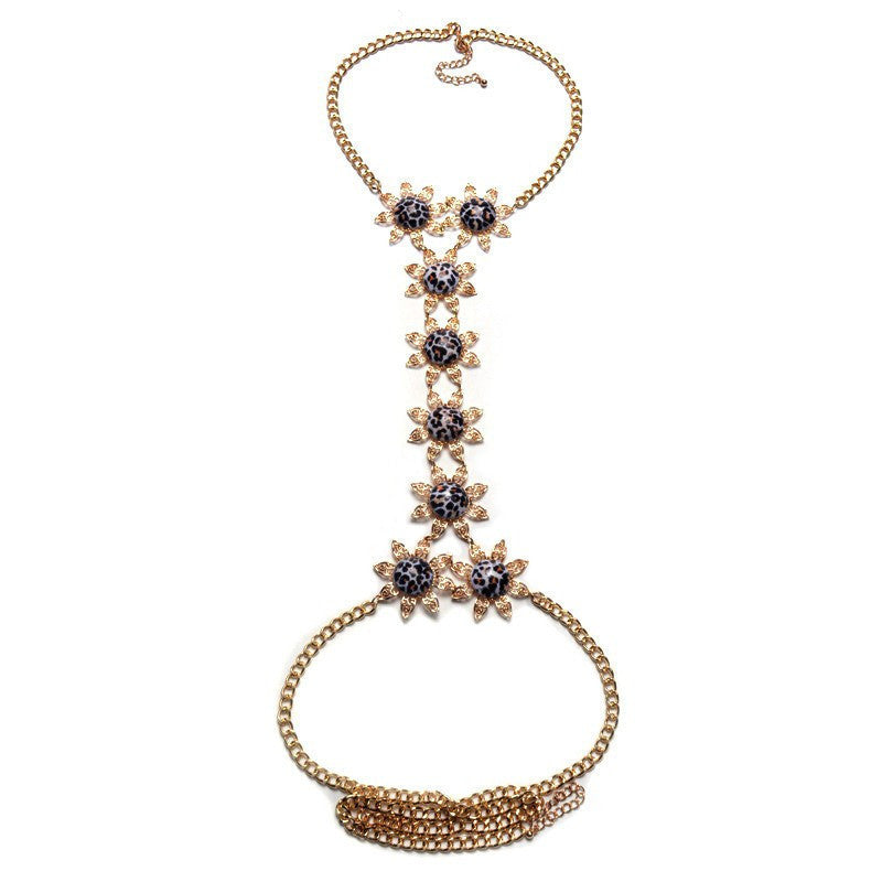 ZA Long Body Chain DIY Handmade Luxury Blue Red Gem Fashion Crystal Necklace Pendant Set Statement Vacation