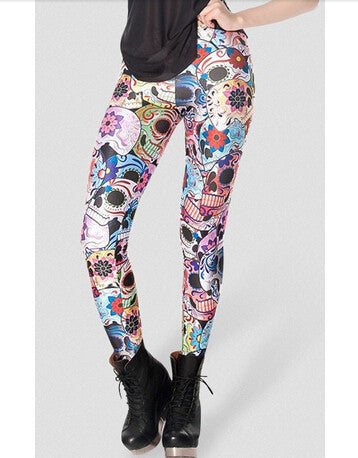 Online discount shop Australia - Fashion woman Cross Print pants Punk Leggings Plus Size S/M/L/XL