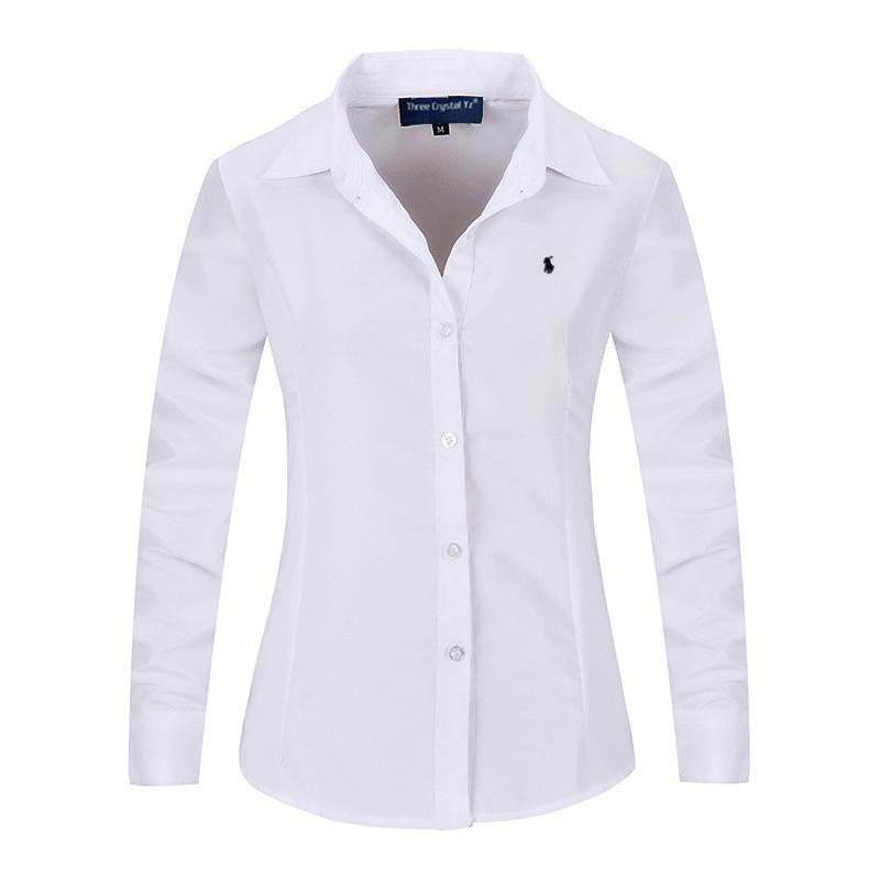 Women Long Sleeve Pure Color Striped Blouses Turn Down Collar Casual High Street Woman Fashion Shirts Feminino