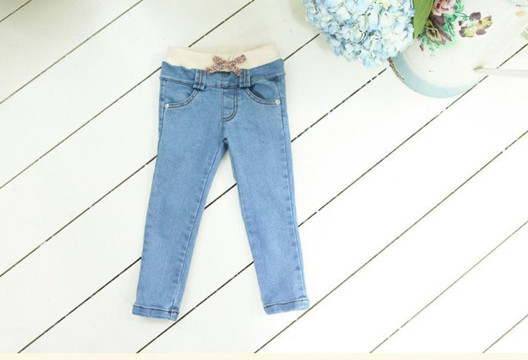 hot summer children's jeans baby girls pants jeans child elastic waist 2-7Y Retail - CelebritystyleFashion.com.au online clothing shop australia