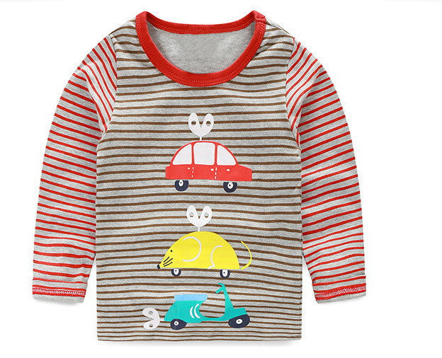 1-8 years Boys T-shirt Kids Tees Baby Boy brand t shirts Children tees Long Sleeve 100% Cotton cardigan sweater jacket shirts - CelebritystyleFashion.com.au online clothing shop australia
