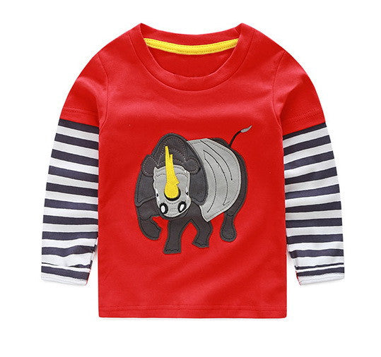 1-8 years Boys T-shirt Kids Tees Baby Boy brand t shirts Children tees Long Sleeve 100% Cotton cardigan sweater jacket shirts - CelebritystyleFashion.com.au online clothing shop australia