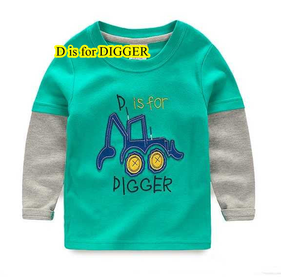 1-8 years Boys T-shirt Kids Tees Baby Boy brand t shirts Children tees Long Sleeve 100% Cotton cardigan sweater jacket shirts - CelebritystyleFashion.com.au online clothing shop australia