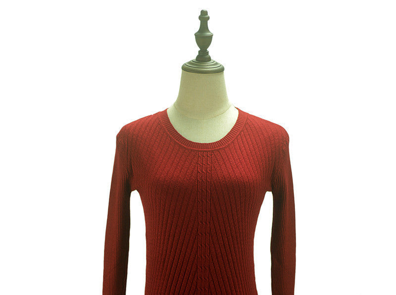 Colorful Apparel Womens Autumn Winter Cashmere Blended Sweater O-Neck Pullovers Long Sleeve Jumpers Women's Knitted Sweaters - CelebritystyleFashion.com.au online clothing shop australia