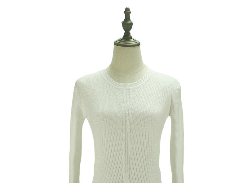 Colorful Apparel Womens Autumn Winter Cashmere Blended Sweater O-Neck Pullovers Long Sleeve Jumpers Women's Knitted Sweaters - CelebritystyleFashion.com.au online clothing shop australia