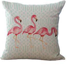 Online discount shop Australia - 100% New Cotton Linen Foreign Trade Trend Flamingo Furnishing Cushion Pillow on sofa for home decoration