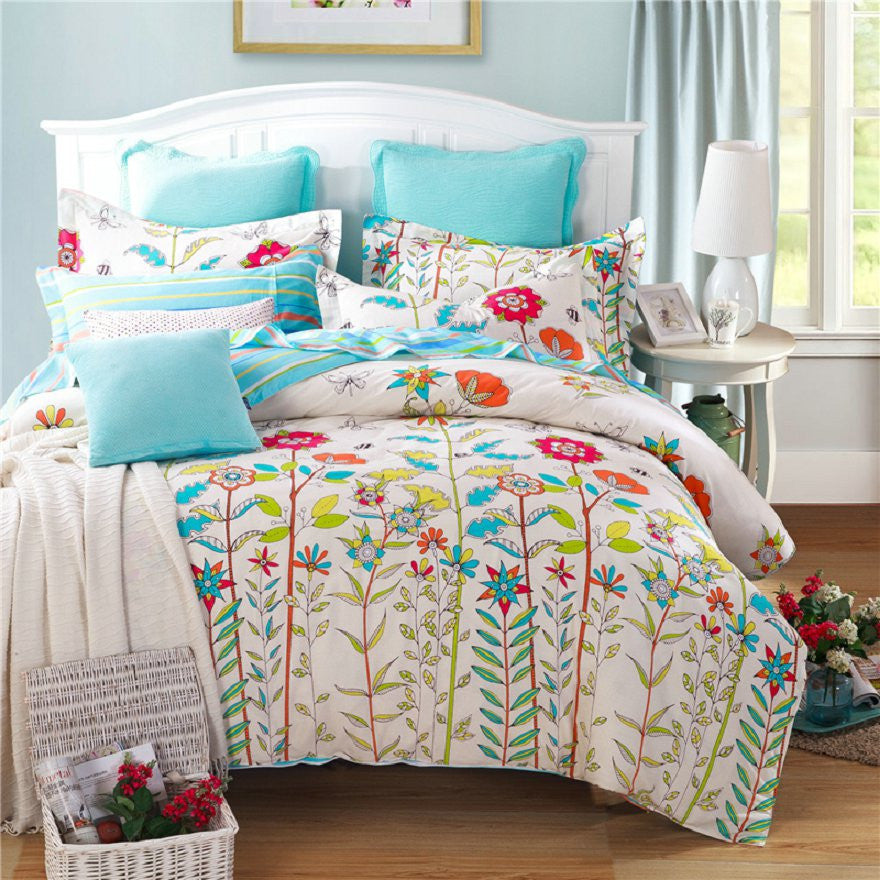 Online discount shop Australia - cartoon duvet cover sets 3pc bedding set 3pcs for children' bedroom colorful deer twin full queen single size