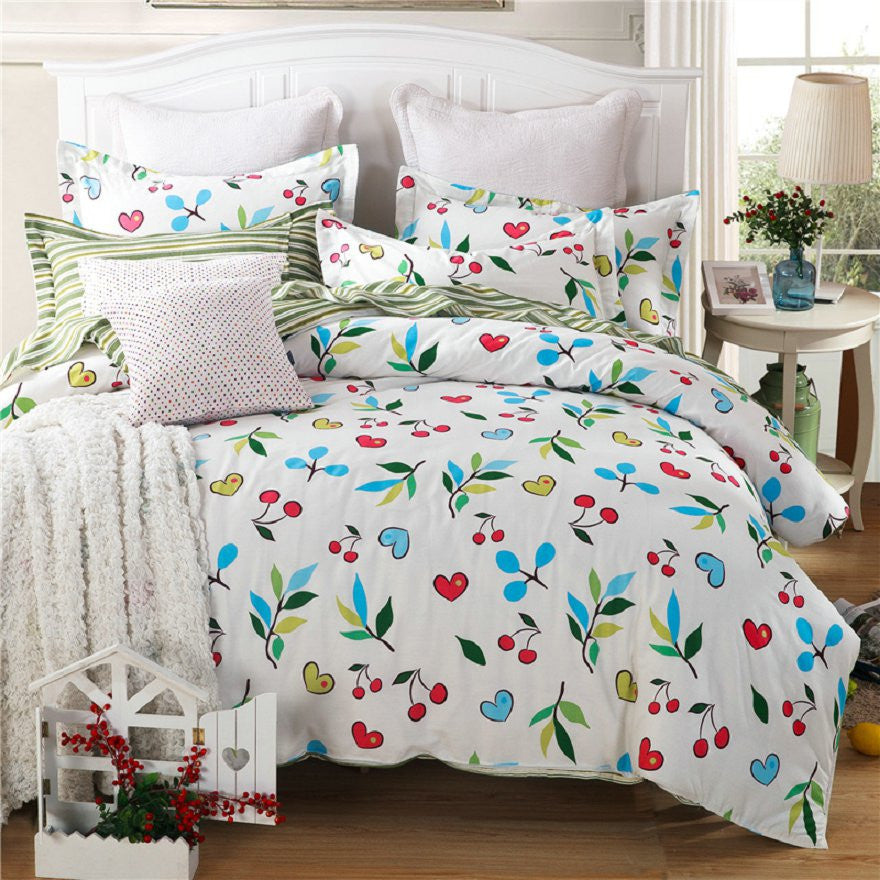Online discount shop Australia - cartoon duvet cover sets 3pc bedding set 3pcs for children' bedroom colorful deer twin full queen single size