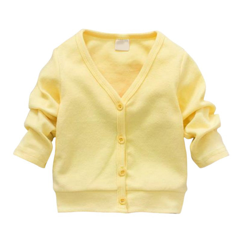 Child Boys Girls V-neck Cardigan Thick Cotton Jacket Coat Casual Comfortable - CelebritystyleFashion.com.au online clothing shop australia