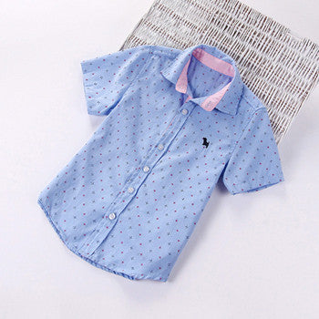 Children boys brand fashion kids cotton cloth short-sleeved shirts,Fit for 3-10 years kids boys - CelebritystyleFashion.com.au online clothing shop australia