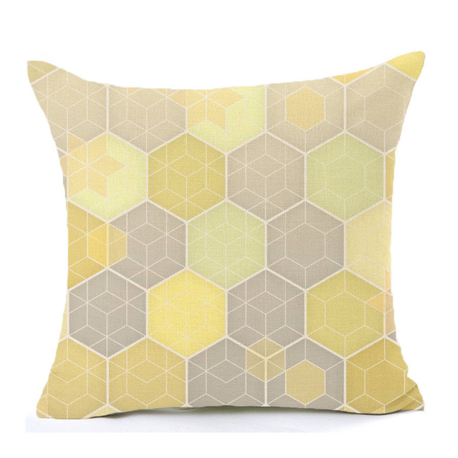 Pillowcase Mosaic Style Cushion Cover Cotton Linen Bird Square Blue Sofa Chair Throw Pillow Cover Home Decorative