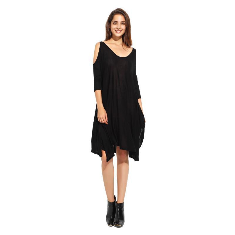 Women Fashion Off Shoulder Casual Loose Street Style Batwing Sleeve Slim