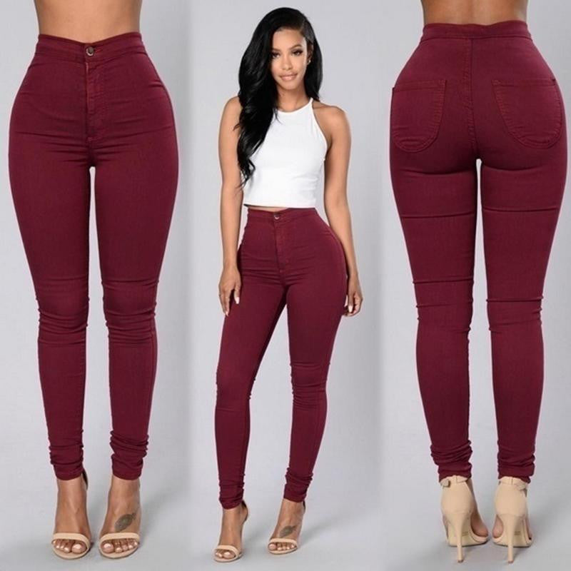 Slim professional women western-style trousers white black pants mid waist plus size formal Female Pencil Pants
