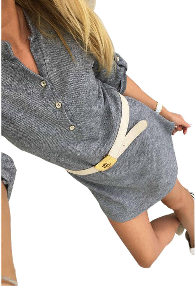 Online discount shop Australia - Long Sleeve V-Neck Button Sexy Knitted Dress Winter Autumn Sweater Dress Women Casual Bodycon Sweater Dress Vestidos GV347