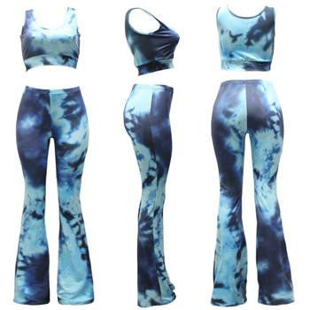 Women Pants Elegant Elastic Casual Long Wide Leg Pants Print Flared trousers Palazzo Trousers Plus Size 19 Colors