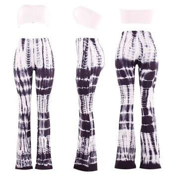 Women Pants Elegant Elastic Casual Long Wide Leg Pants Print Flared trousers Palazzo Trousers Plus Size 19 Colors