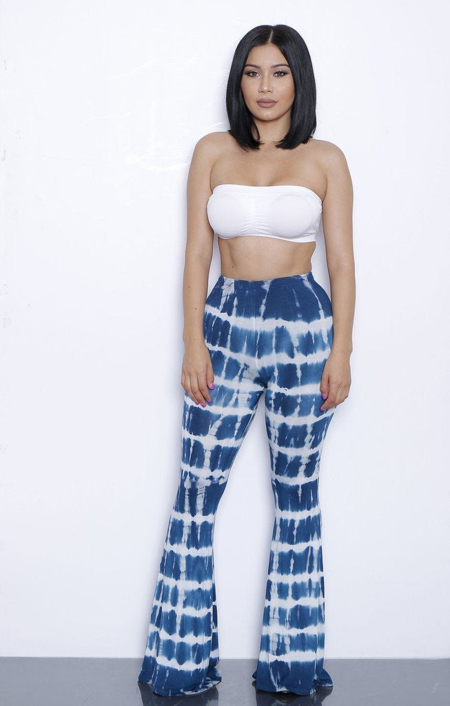 Women Pants Elegant Elastic Casual Long Wide Leg Pants Print Flared trousers Palazzo Trousers Plus Size 19 Colors