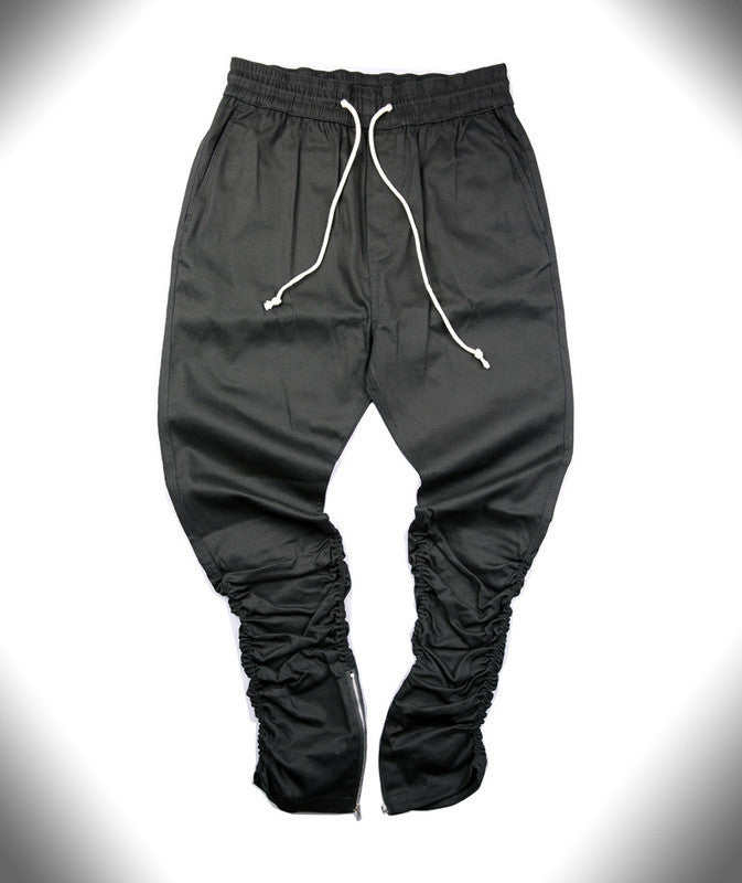 Justin bieber brand style side zipper men slim fit casual mens hip hop jogger biker pants swag sweatpants skinny trousers olive - CelebritystyleFashion.com.au online clothing shop australia