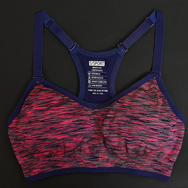 Women Fitness Yoga Sports Bra For Running Gym Padded Wire Shake proof Underwear Push Up Seamless Fitness Top Bras