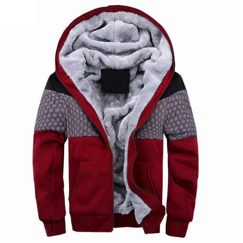 Online discount shop Australia - Fashion Bomber Mens Vintage Thickening Fleece Jacket Designer Famous Brand Male Slim Fit Warm Coat