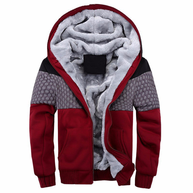 Online discount shop Australia - Fashion Bomber Mens Vintage Thickening Fleece Jacket Designer Famous Brand Male Slim Fit Warm Coat