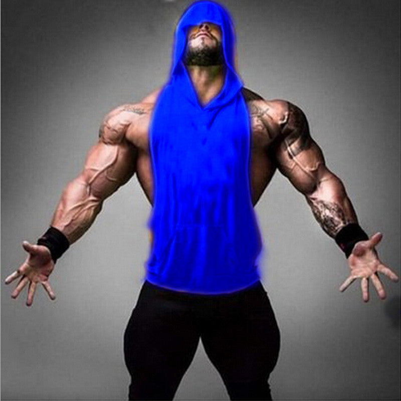 Online discount shop Australia - Mens Stringer Hoodie Tank Top Bodybuilding Gymnasium Clothing Fitness Sleeveless Singlet Shirt Deep ridge Tank Top Hoodies Male