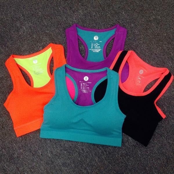 Women's Fitness Stretch Workout Tank Top Seamless Racerback casual Bra S-XL