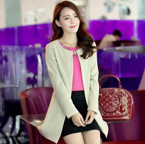 Women's Basic Jackets Women Long Jacket Solid Casual long sleeve outwear High Slim coats for women 4 colors