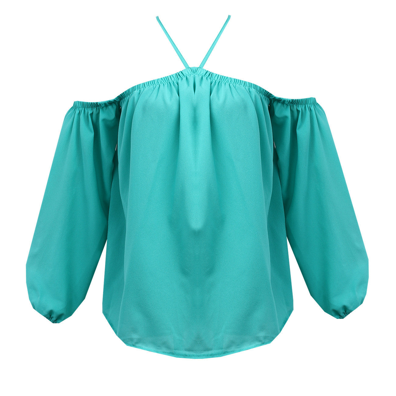 Online discount shop Australia - Halter Neck Bowknot Shirts Elegant Women Sexy Off Shoulder Blouses Casual Slim Chiffon Tops