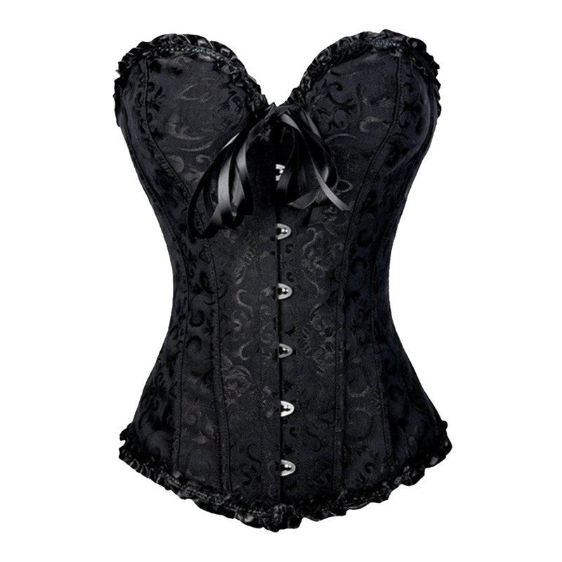 Online discount shop Australia - Corsets Sexy Women's Plus Size Bustiers & Corsets Overbust Gothic Lace Strapless Bustier Cincher Shaper Corselet Red White Black