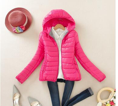 Online discount shop Australia - 8-color Cotton Women Jacket Fashion Parka Women Coat Ladies Slim Short KJG-1105