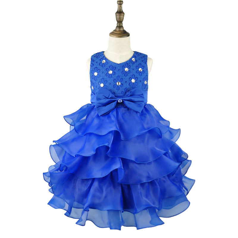 Online discount shop Australia - Girl Dress Princess Christmas Lace Kids Christening Events Party Wear Dresses For Girls Children Baby Red Clothes