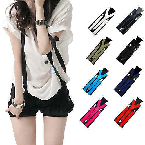 Online discount shop Australia - 1PC New Mens Womens Unisex Clip-on Suspenders Elastic Y-Shape Adjustable Braces 00MK