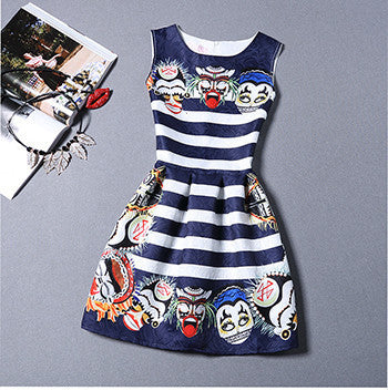 Online discount shop Australia - Fashion Bottoming Dress Summer Style Women Dress Vintage Printing Sexy Party Dresses vestidos Leisure Plus Size Summer Dress