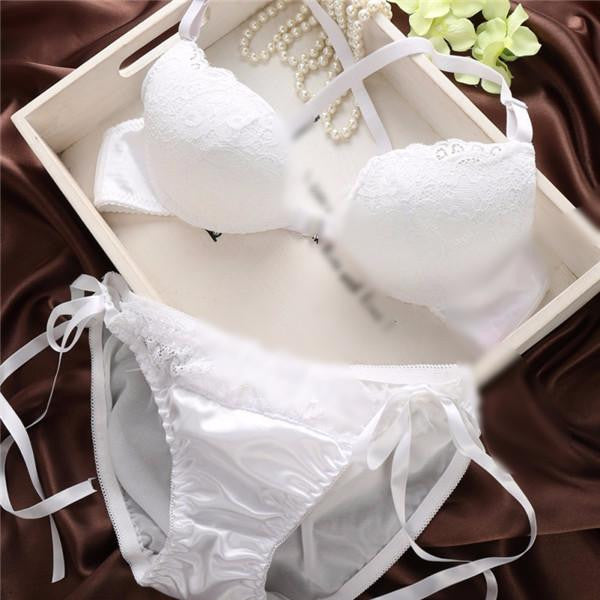 Elegant Women Push Up Bra Set Lingerie Front Buckle Bra Front Closure U Shape Outfits
