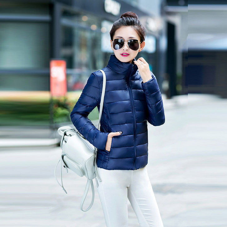 Online discount shop Australia - Jacket Women Basic Coat Female Cotton Stand Casual Slim Short Padded Jacket Z15