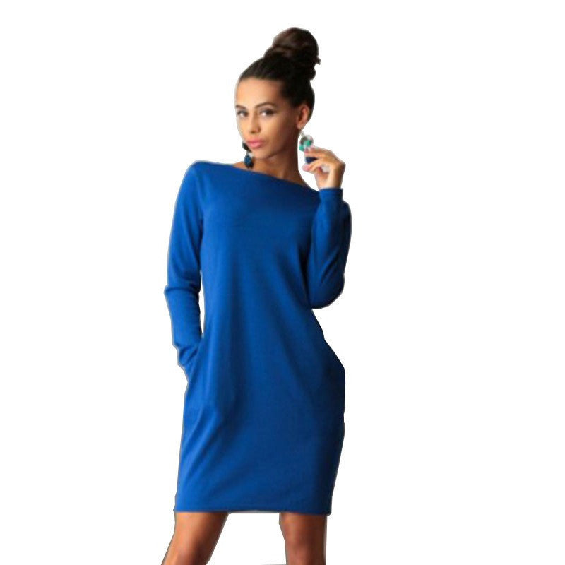 Brand Autumn Winter Women Dress O neck Long Sleeve Office Dress Fashion Slim Bodycon Dress Women's Mini Dresses